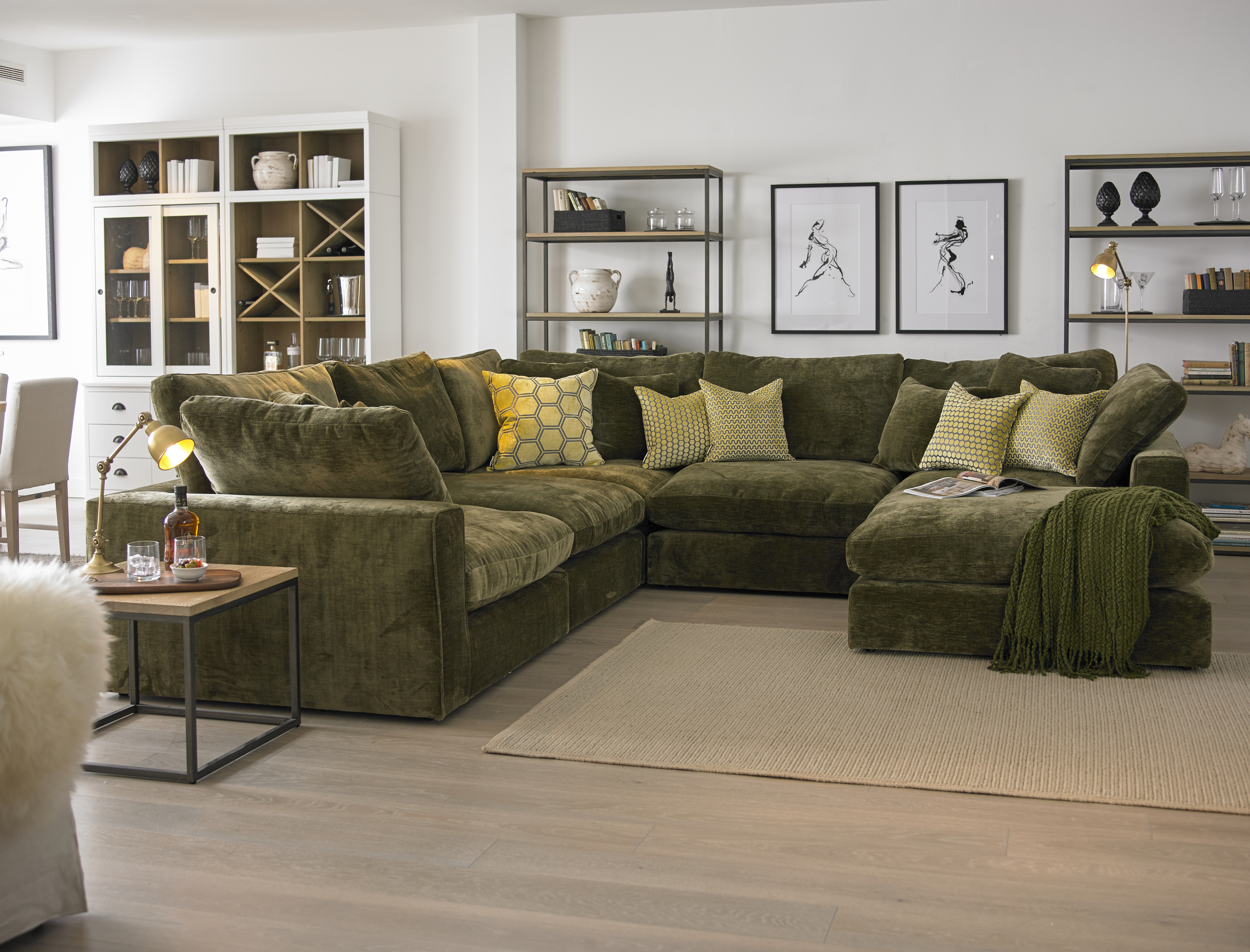 Rocco corner sofa in Aquaclean